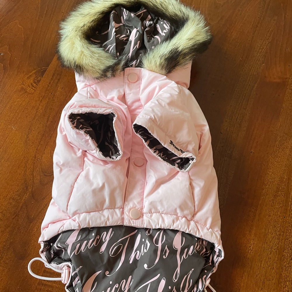 Size small used jacket with fur hood